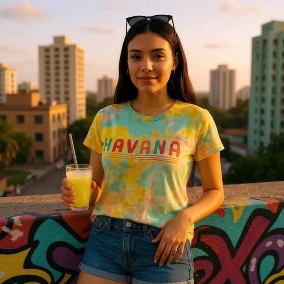 Project Karma Tie-Dye “Havana” Graphic Tee – Sizes Small & Large – NWT - Picture 4 of 9